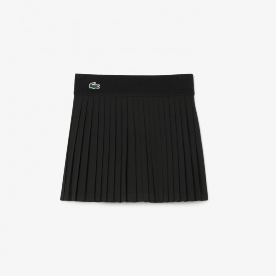 SAIA SHORTS LACOSTE PLISSADA ULTRA DRY - PRETO SAIA SHORTS LACOSTE PLISSADA ULTRA DRY - PRETO